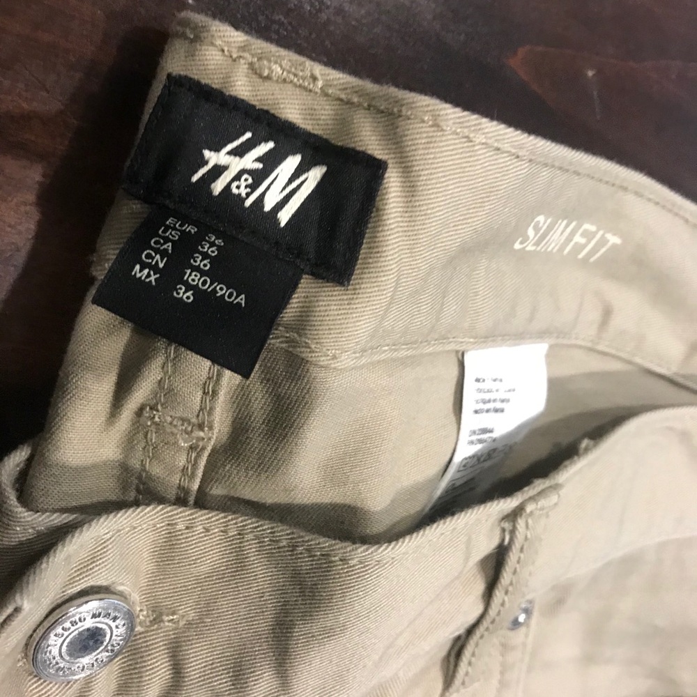 Men’s H&M tan pants size 36 slim fit